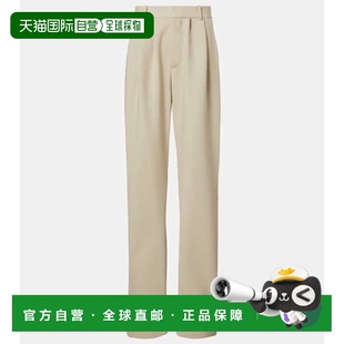 Laurent Saint 圣罗兰 女士 1h可退 褶裥羊毛阔腿裤 潮奢