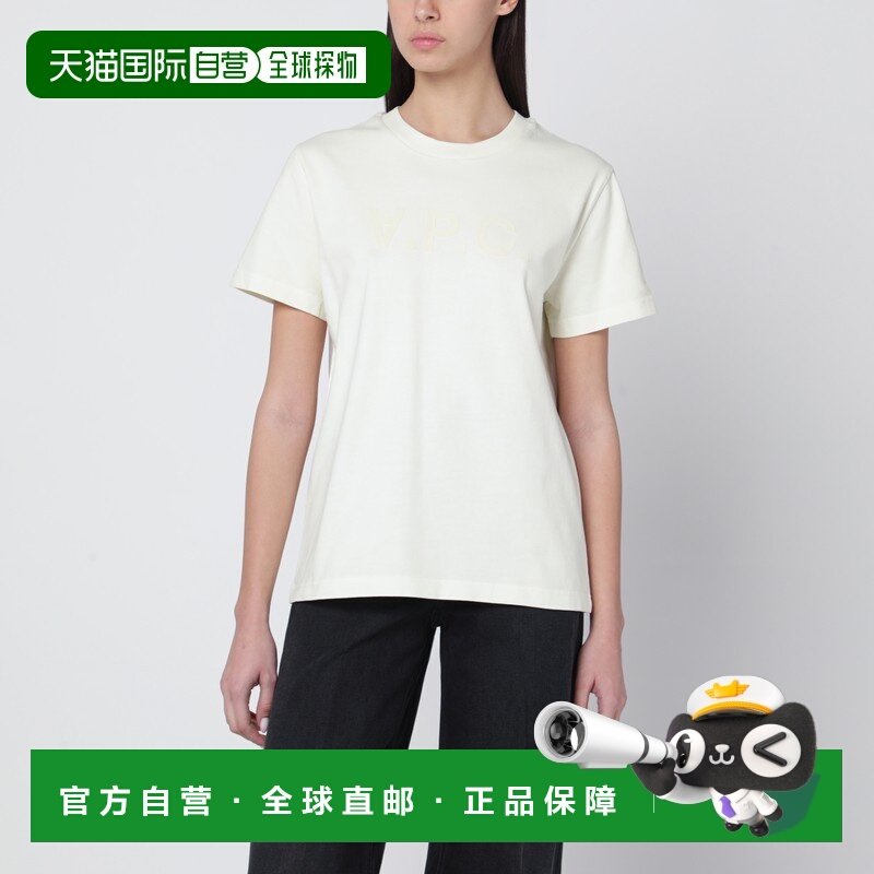 1h可退 潮奢 A.P.C. 女士 圆领带LogoT恤(本色) COHMBM26384COILH