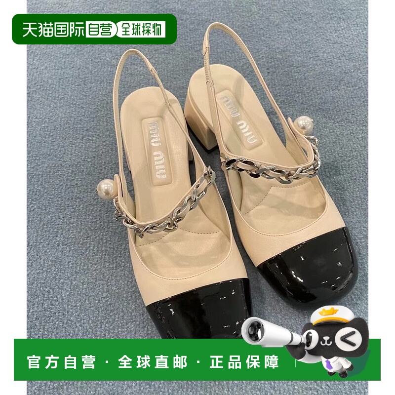 1h可退 潮奢 Miu Miu 缪缪 女士 圆头高跟鞋 5I045EF0353L41