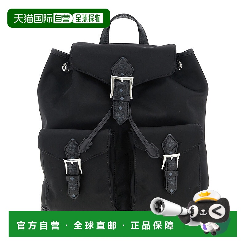 1h可退 MCM 女士双肩包 MWKFATA04BK AW2025 黑色 Small Backpack