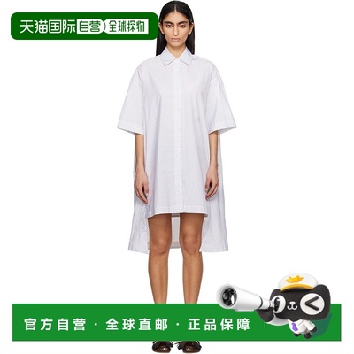 1h可退 潮奢 J.W. Anderson 女士 白色 Stepped Hem Shirt 连衣裙