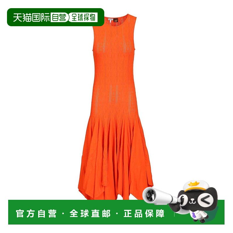 LOEWE 女士连衣裙 S616Y51X639100 SS2026 橙色 圆领连衣裙
