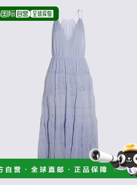 CELINE 女士连衣裙 RR0810H7007KC AW2025 蓝色 V领连衣裙长裙