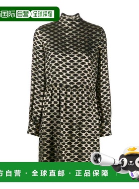 CELINE 女士半身裙 2R380805F38NG SS2021 黑色 蝴蝶结领连衣裙