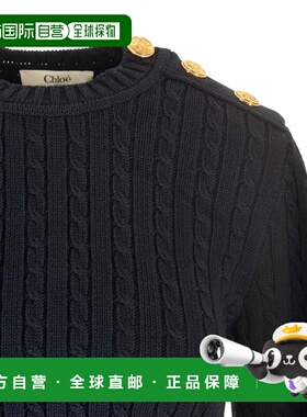 CHLOÉ 女士针织毛衣 CHC24AMP265904C6 AW2024 蓝色 Midnight blu