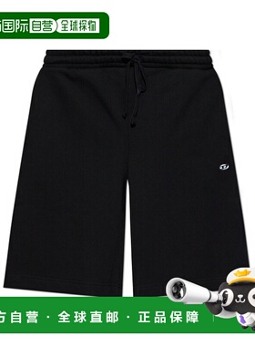DIESEL 男士短裤 A150750BKAF9XX SS2025 松紧腰黑色 短裤休闲裤