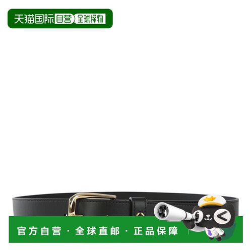 GUCCI 男士腰带 673921AP00G1000 SS2025 黑色 字母组合徽标腰带