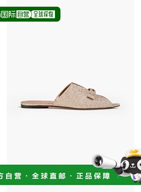 1h可退 潮奢 ZIMMERMANN 女士 Tux 金属感蝴蝶结凉鞋 2371FR25A1