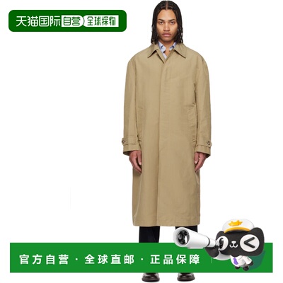 潮奢 BOSS 波士 男士 驼色 Water-Repellent Concealed Closure