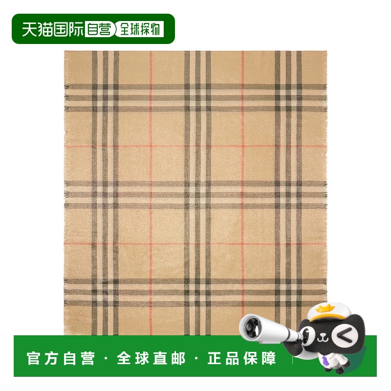 1h可退 BURBERRY 女士围巾 8106063X SS2025 浅棕色博柏利羊毛
