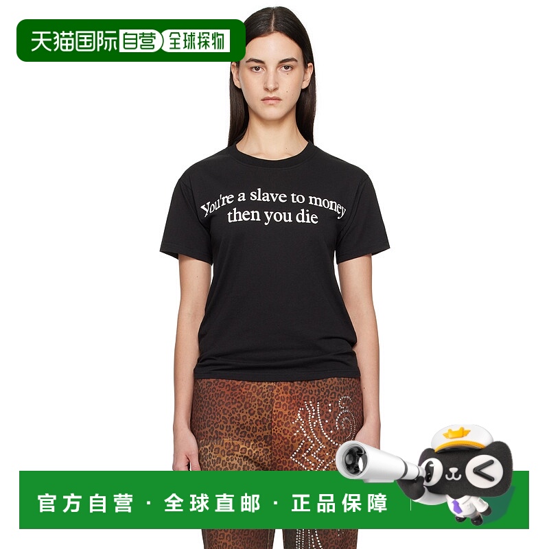 1h可退 潮奢 Praying 女士 黑色 Print Slave T 恤 PRAY24036Blac