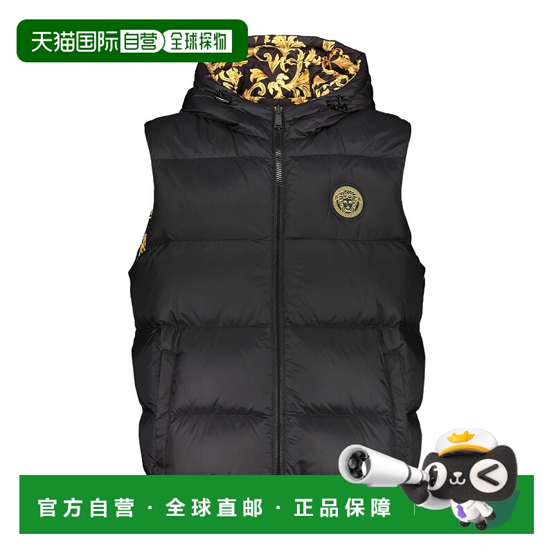 1h可退 VERSACE 男士马甲 10213971A156785B000 AW2024 黑色