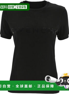GIVENCHY 女士T恤 BW70BFP6VY008 AW2024 黑色 短袖T恤