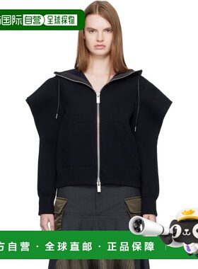 1h可退 潮奢 Sacai 女士 黑色 Sponge Sweat 连帽衫 2608345