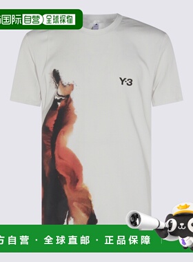 Y-3 男士T恤 JN2990 AW2025 白色 Short sleeves. Artistic front