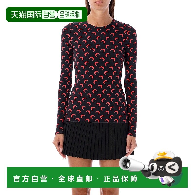 1h可退 MARINE SERRE 女士背心吊带 WTS006ACJER0001BK97 AW2025