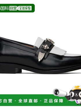 1h可退 潮奢 Toga Pulla 男士 黑色流苏乐福鞋 FTVRM132491009