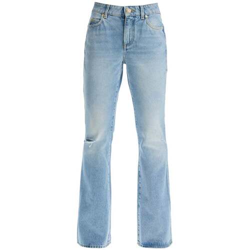 BALMAIN 女士休闲裤 DF1MJ130DE53 AW2024 蓝色