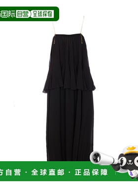 CHLOÉ 女士连衣裙 26SRO03002001 SS2026 黑色 SILK GEORGETTE LO