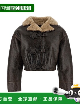 1h可退 潮奢 Etro 艾特罗 女士 短款皮夾克 WROG0002AP377夹克