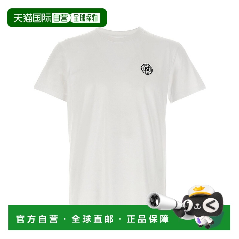 1h可退 FENDI 男士T恤 FY1319AV0HF0QA0 AW2025 白色 'Postcards'