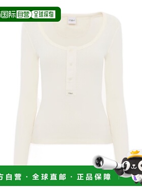 CHLOÉ 女士针织衫 CH26SJH29185107 SS2026 白色 SCOOP-NECK COTT