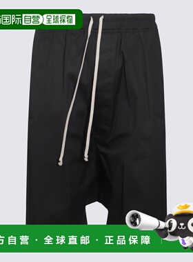 RICK OWENS 男士短裤 RU01E5384TE09 SS2025 黑色 松紧腰短裤