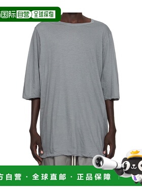 RICK OWENS 男士T恤 RU02E1274UC06 AW2025 灰色 短袖T 恤