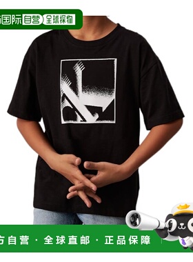 CALVIN KLEIN 男童T恤 IB0IB02161BEH AW2024 黑色短袖