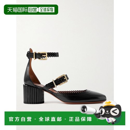 1h可退 潮奢 ZIMMERMANN 女士 Eddie 齿纹皮质玛丽珍浅口鞋 5422F