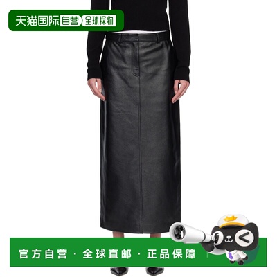 toteme 女士 TOTEME 黑色 Grained-Leather Straight 半身裙 261W