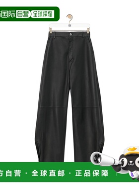 LOEWE 女士休闲裤 S359Y54L571100 AW2024 黑色 灯笼褶裥休闲裤