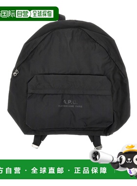 A.P.C. 男士双肩包 PAAGXH62246LZZ SS2026 黑色 Logo双肩包