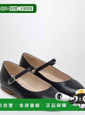 1h可退 潮奢 il gufo 女童 蓝色皮质带状芭蕾舞鞋童鞋 P25XG234AV