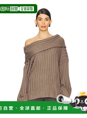 1h可退 潮奢 Weworewhat 女士 宽松款露肩毛衣 WWT18601