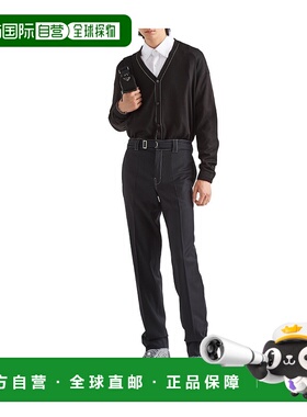 PRADA 男士休闲裤 SPH25711ADS231F0002 SS2023黑色牛仔裤卫裤
