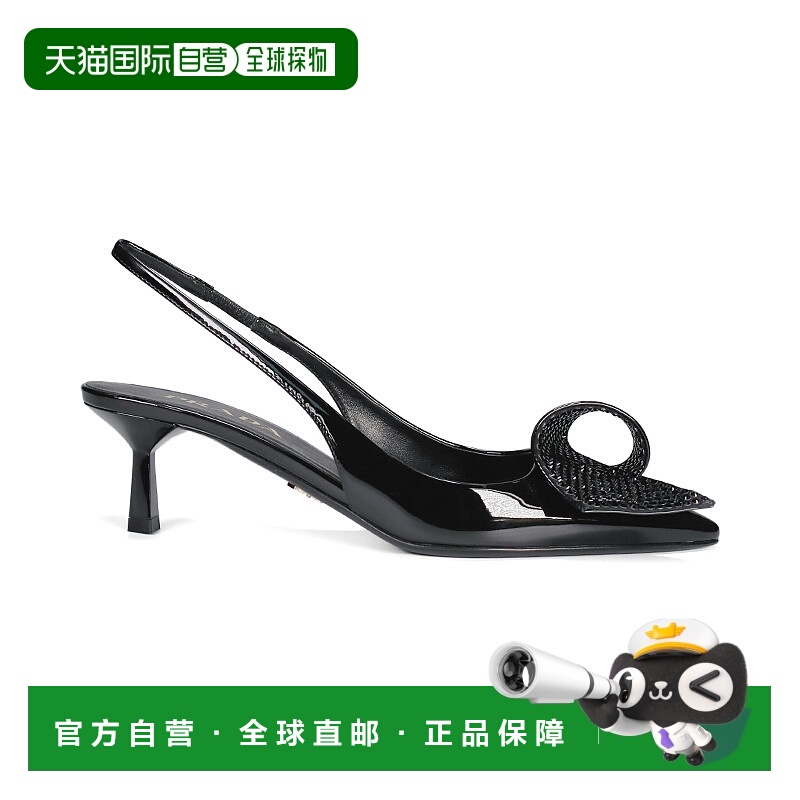 1h可退 潮奢 Prada 普拉达 女士 漆皮露跟小猫跟鞋 1I345N3LOC