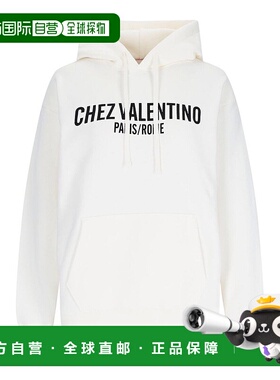 VALENTINO 女士卫衣 6B3MF24D960A03 SS2025 白色 Logo hooded sw