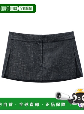 ALEXANDER WANG 女士短裤 1WC1265376020 CO 灰色 烫钻羊毛裙裤