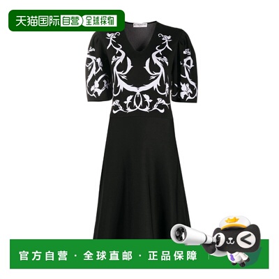 GIVENCHY 女士连衣裙 BW20ZM4Z7V004 AW2020 黑色 花卉印花V领连