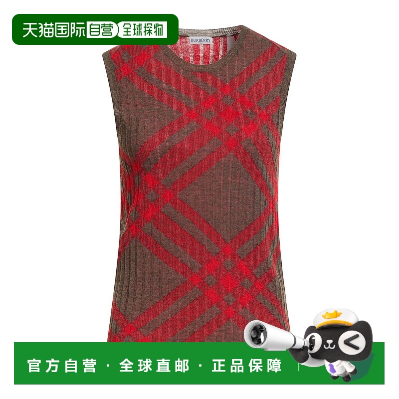 1h可退 潮奢 Burberry 巴宝莉 女士 无袖毛衣 red红色 舒适时尚