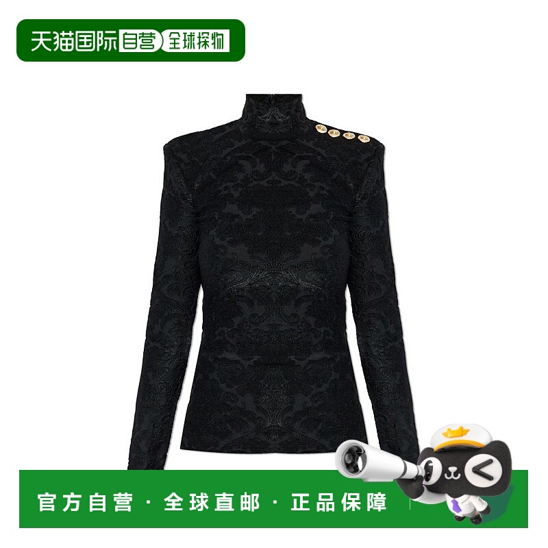 1h可退 潮奢 Balmain 巴尔曼 女士 长袖上衣 FF1AR962JK65高领