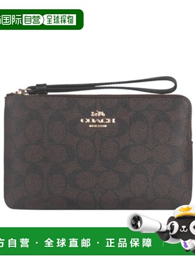 COACH 女士单肩包 CZ277IMXAQ AW2024 黑色 拉链手拿包蔻驰