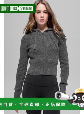 alo yoga Noble  拉链连帽长袖简约卫衣 女款w31022rBlack帽衫