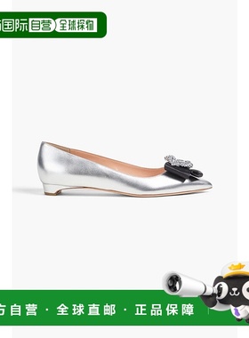 1h可退 潮奢 Rupert Sanderson 女士 Bedfa 水晶装饰金属感皮质尖