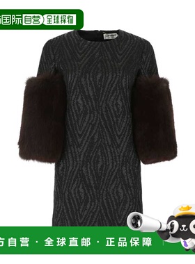 1h可退 潮奢 Saint Laurent 圣罗兰 女士 圆领连衣裙 673101Y9D39