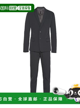 PRADA 男士休闲套装 UAS49711QLS212F0002 CO 黑色 单排扣西装套