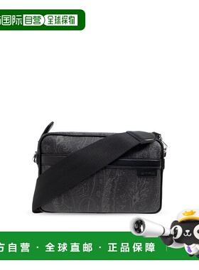 1h可退 ETRO 男士斜挎包 MP1C0001AA012N0000 SS2025 黑色 小号徽