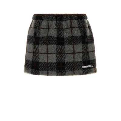 1h可退 香港直邮潮奢 Miu Miu 缪缪 女士 GONNE 半身裙 MG2518SOO