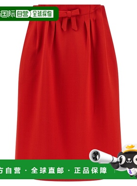 PRADA 女士半身裙 P134ZGSOOO18CSF0011 AW2025红色包臀裙长裙